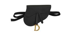 Saddle Belt Bag, Leather, Black, MA0118, 3*